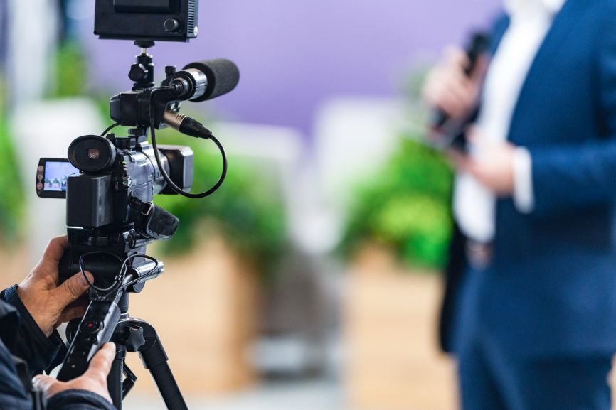 corporate video production filming a professional business presentation
