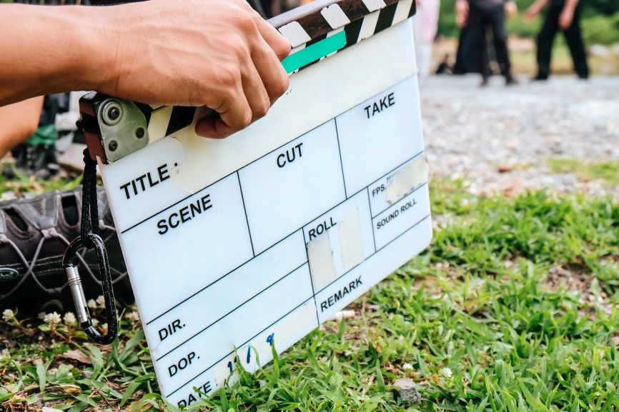 script for advertisement sample brought to life on a tv commercial set