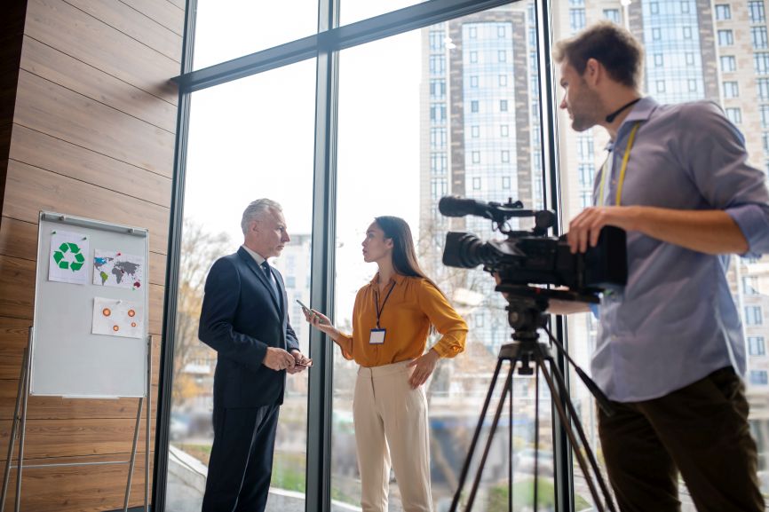 types of corporate video include professional business interview filming