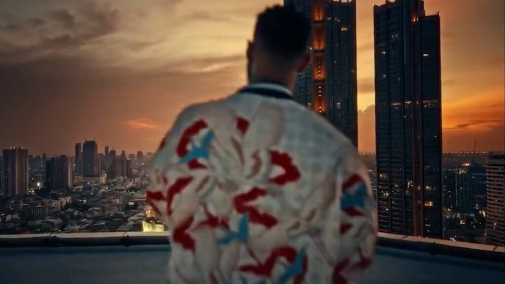 Talhah Yunus overlooking the Bangkok skyline in the Fancy music video, shot in Thailand by Scarlet Production