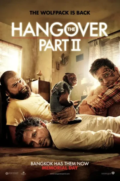 Movie poster for The Hangover Part II, filmed in Bangkok, Thailand.